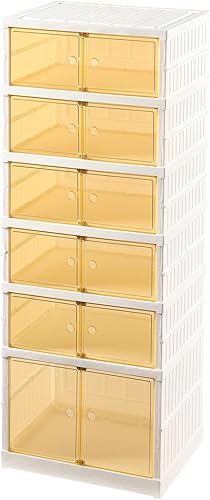 Caja de almacenamiento de zapatos de 69 niveles, zapatero de fácil montaje, de plástico, desmontable, apilable, transparente, cajas de