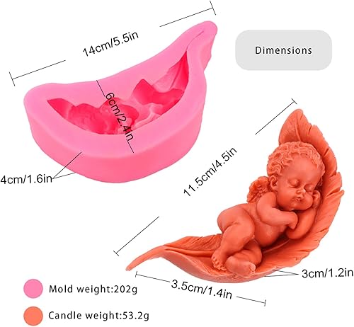 Miniatura 9 de Molde de silicona para bebé, molde de caramelo de chocolate, herramientas de decoración de pasteles, jabón para baby shower, molde de vela de jabón