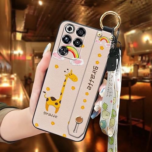 Phone Case Compatible with ZTE Nubia RedMagic11 Pro/11Pro+, Anti-knock Wrist Strap Wristband Waterproof Silicone Soft case Cute 