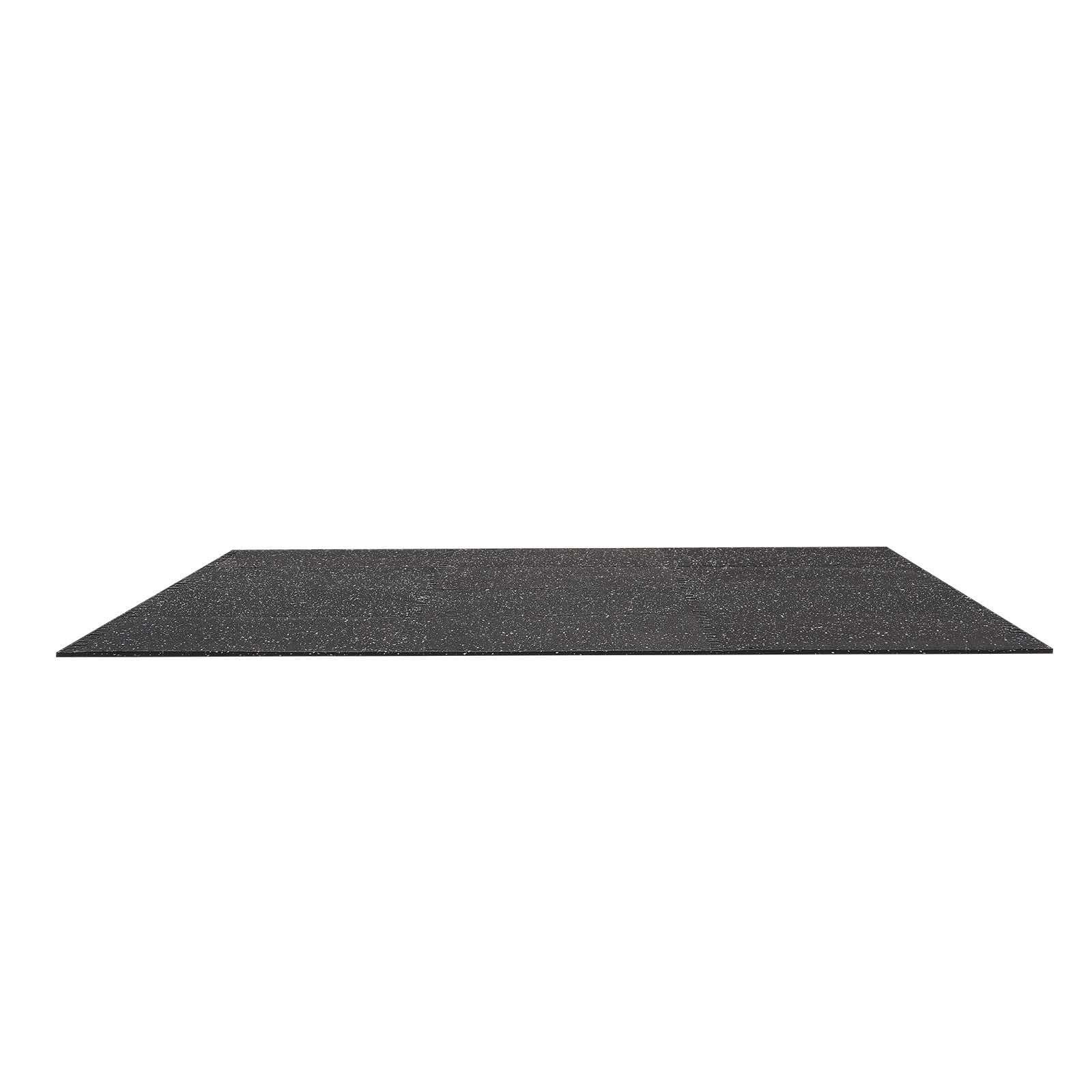 VEVOR Esterilla Puzzle 12 Piezas de 610 x 610 x 10 mm, Suelo Gimnasio de Goma EVA, Colchoneta de Ejercicios con Puntos Blancos Alta Densidad Antiruido Antideslizante Antigolpe para Casa, Equipo Pesado