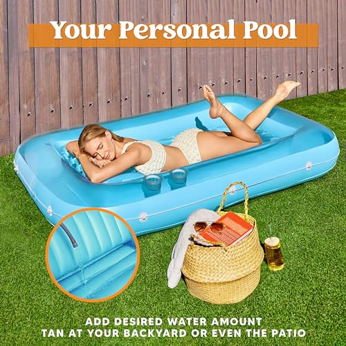 image for Sloosh Inflatable Tanning Pool Lounge Float, 70