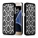 Produktbild Cadorabo Samsung Galaxy S7 Hardcase Hülle in SCHWARZ Blumen Paisley Henna Design Schutzhülle  Handyhülle Bumper Back Case Cover