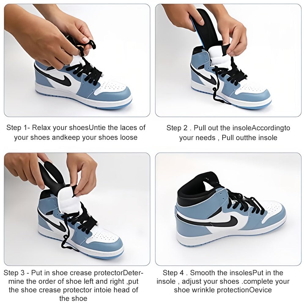 SEMINISMAR Protección antiarrugas para zapatos, protección contra pliegues de zapatos, protección contra pliegues de zapatos, protección contra torceduras, protección contra torceduras, protección