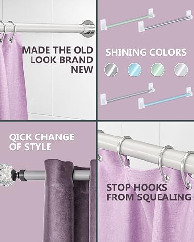 Miniatura 7 de Skywin Cubierta para barra de ducha  59 pulgadas de cortina protectora de plástico existente  Fácil de instalar cortina de ducha que hace que las