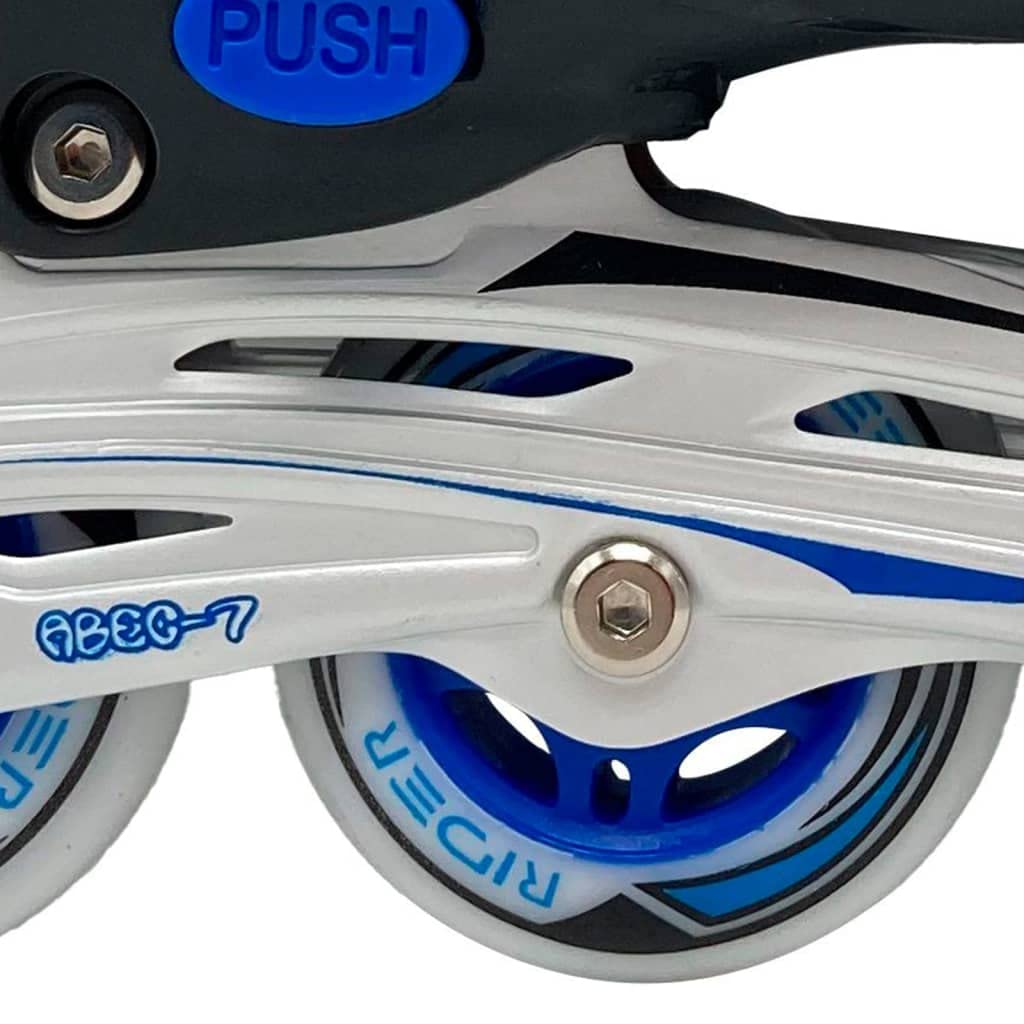 Van Manen 720232 Kids Globe Street Rider Rollers en Ligne réglables Bleu/Noir Taille 33-36 Cadre en Aluminium Abec7 Rose
