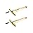 JOSALINAS 2PCS Mascara Brushes Eyebrow Eyelash Brushes Mascara Wands Applicators Eye Brushes Portable Cosmetic Brushes with Cap Eyelash Spoolies Brushes for Eyelash Extensions and Eyebrows, Gold