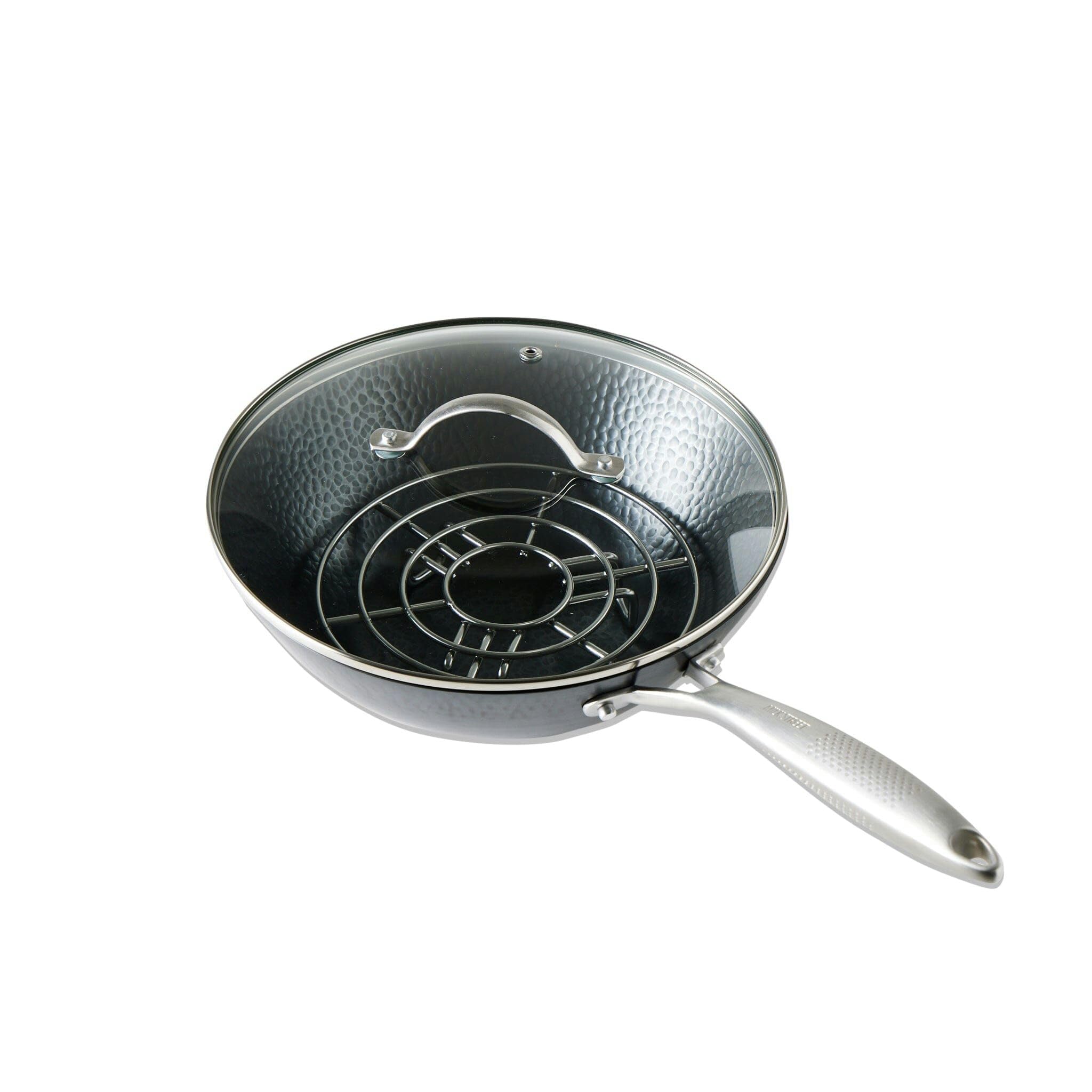 Milk Street 3-Piece 10.5-Inch Small Hammered Carbon Steel Wok