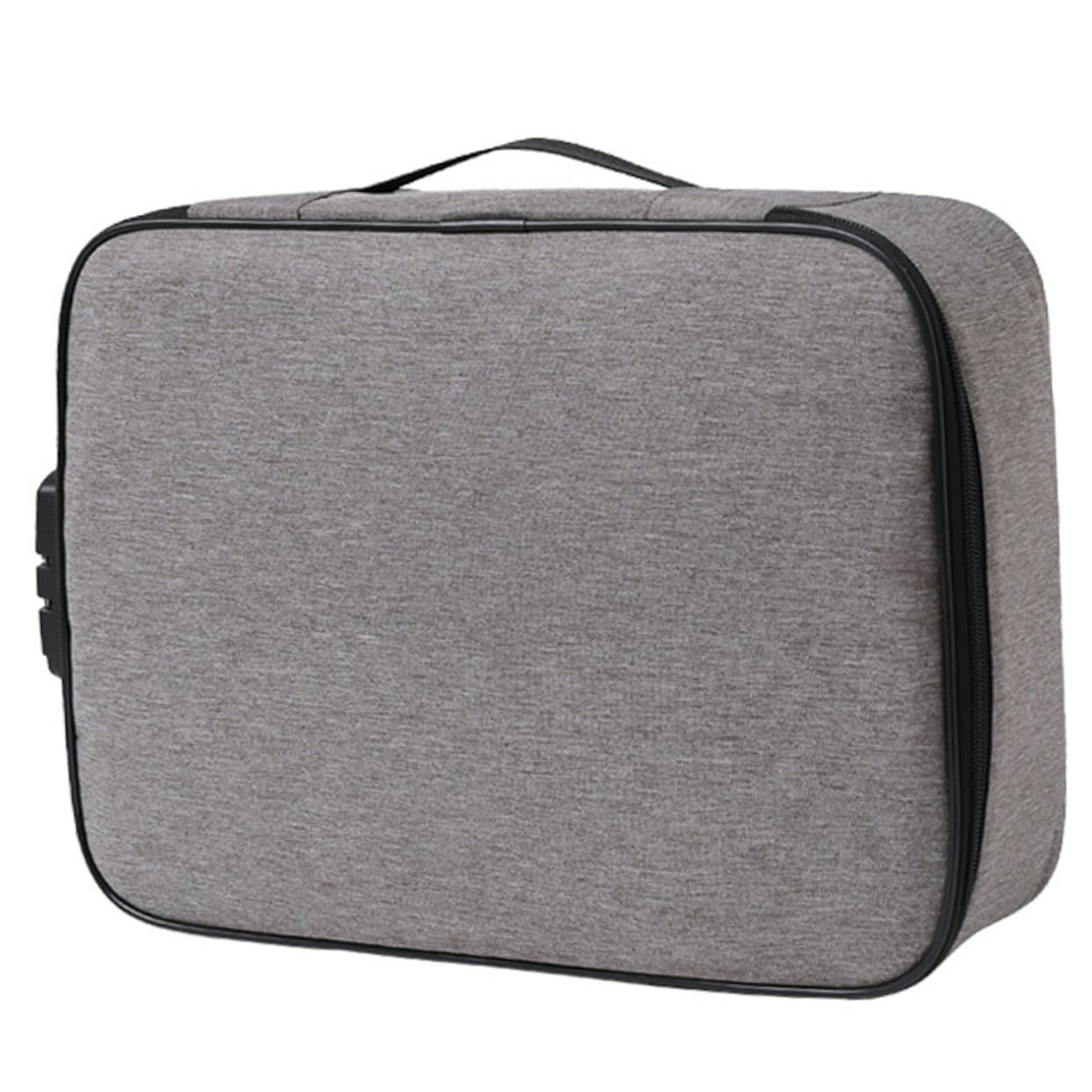 Boîte De Rangement Pour Organisateur De Documents Grosse Capacité 3 Couches Serrure à Combinaison Gris Paquet à Documents Sécurisé Pour Bureau Et Domicile
