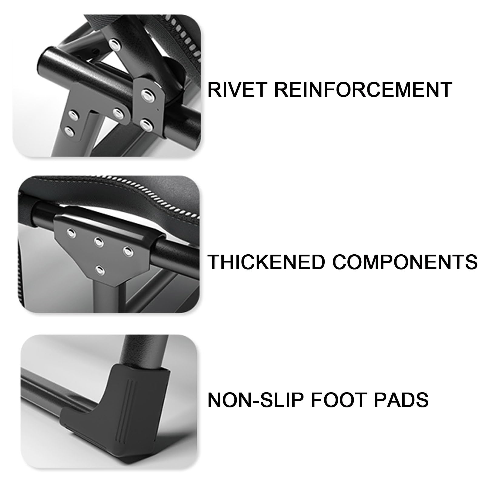 Cama Portatil Plegable Dormir con Colchón Estructura Metálica 4 Posiciones Ajustables con Bolsillos Laterales para Oficina Camping Interior
