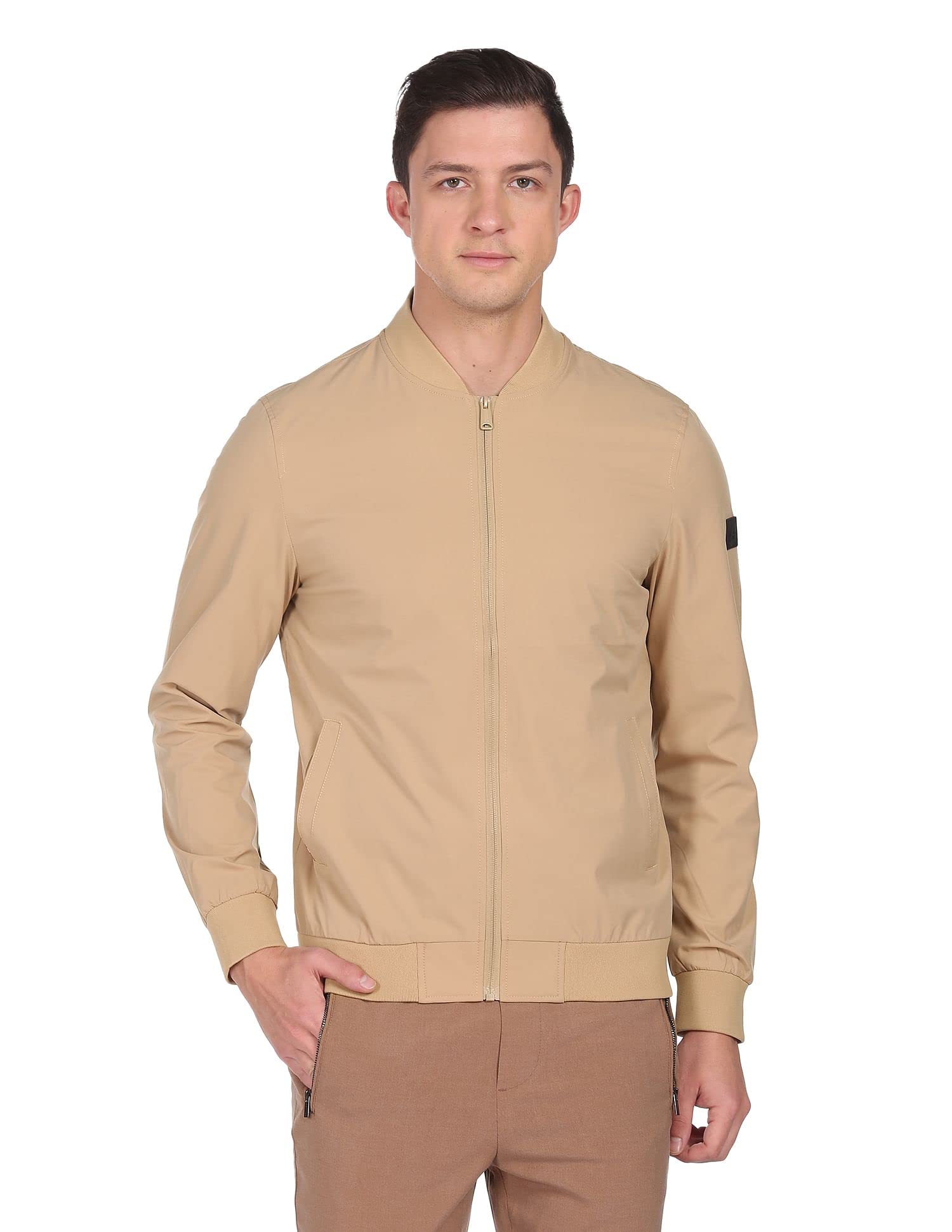arrow Men's Polyester Regular Jacket (ASAEJK4717_Olive_Medium)-picture-24