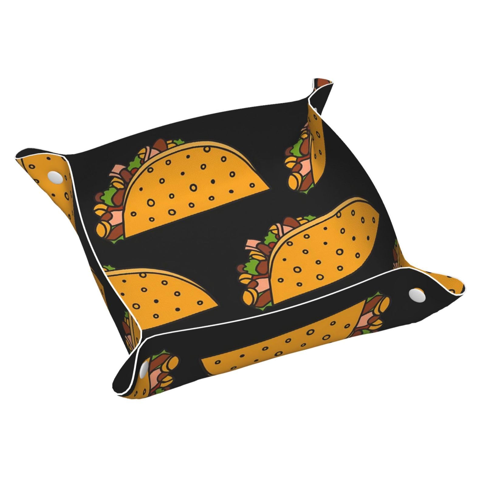 HLBSDM Mexican Taco Tray Men's Leather Valet Parking Portable Entrance Trays Bedside Storage Box