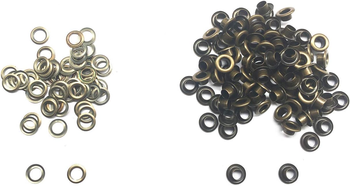 50 Sets 6mm Internal Hole Diameter Bronze Eyelets with