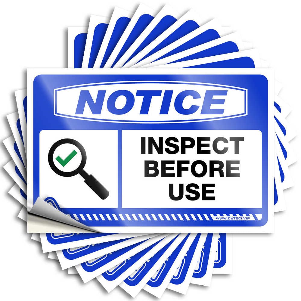 Bumper Holiday Waterproof Vinyl Sticker | Notice Inspect Before Use Scented Haves for Ship DIY Projects(12X18CM)