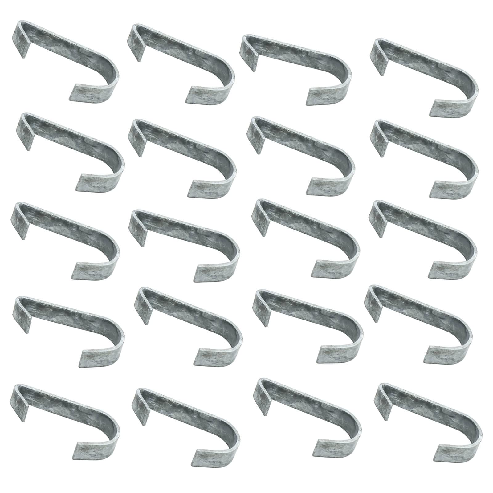 Amazon.com: 1-3/8”Chain Link Fence Gate Clips, Kennel Panel Clip Bands, Chain  Link Fence Latch Hardware, Chain Link Fence DIY Gate Clips, Galvanized  Steel (20 Pack) : Tools & Home Improvement