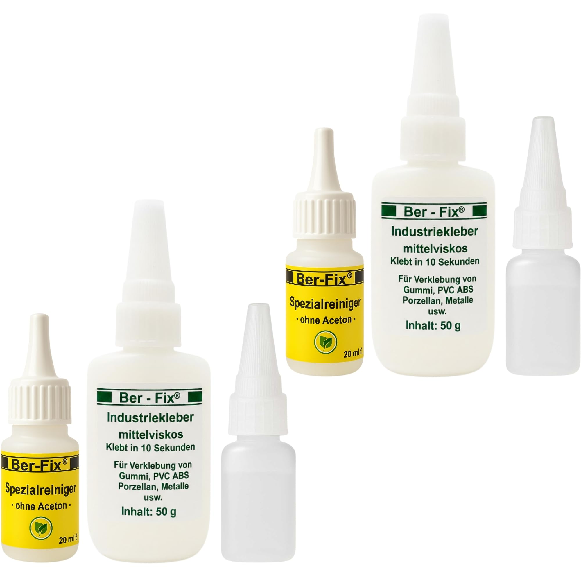 Ber-Fix® Industriekleber mittelflüssig – Vorratspack 2x50g Werkstattpack