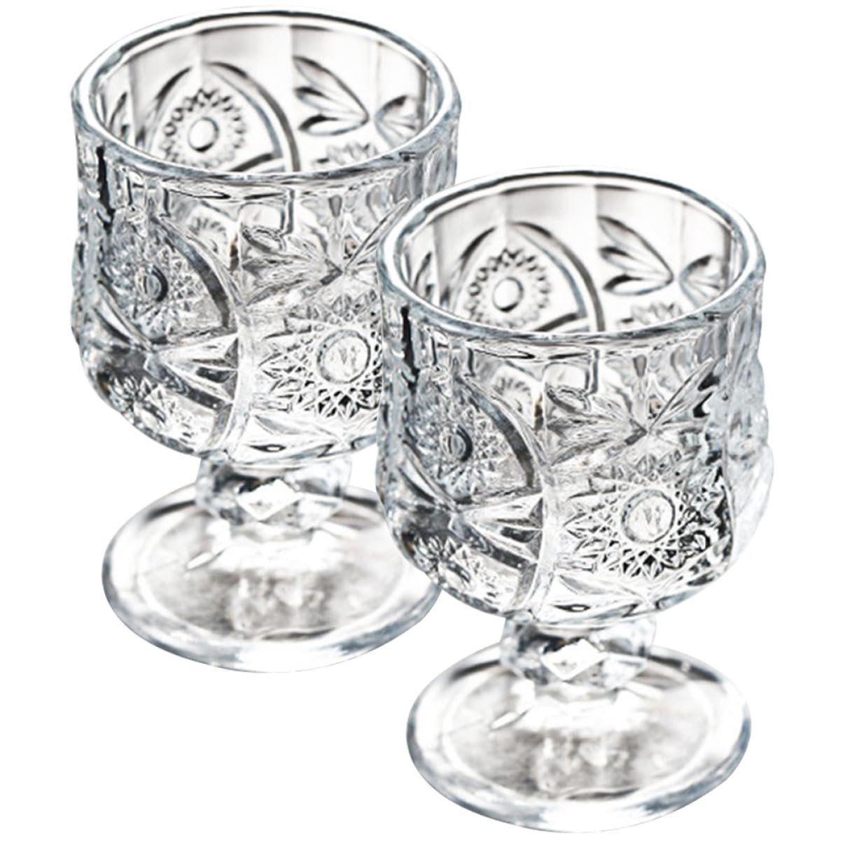 Verres à vin en cristal transparent Cabilock au design vintage raffiné