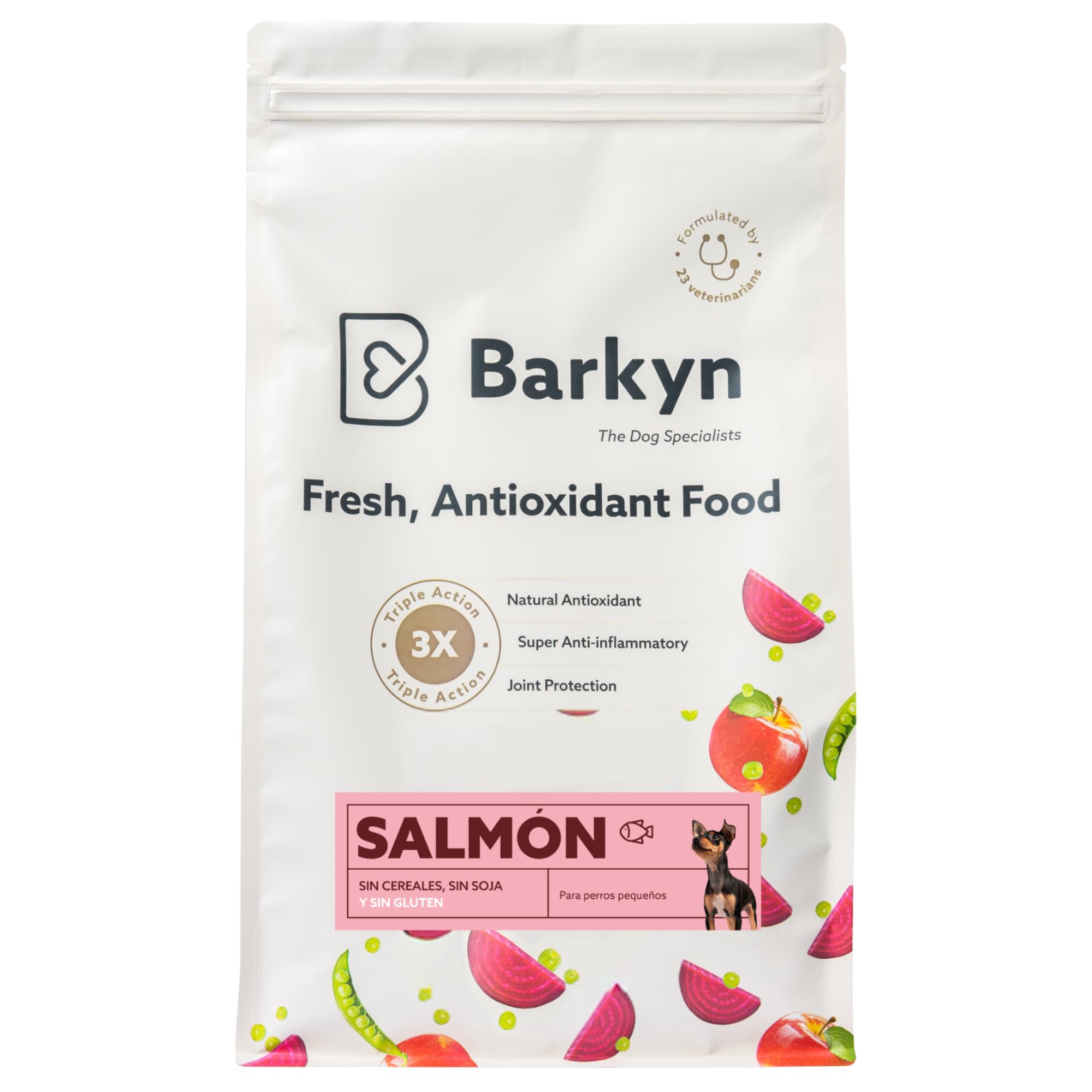 Pienso para Perros Adulto Razas Pequeñas - Salmón - con Proteína Hidrolizada, Colágeno y Omega-3 - Comida Seca de Perro - 3 kg