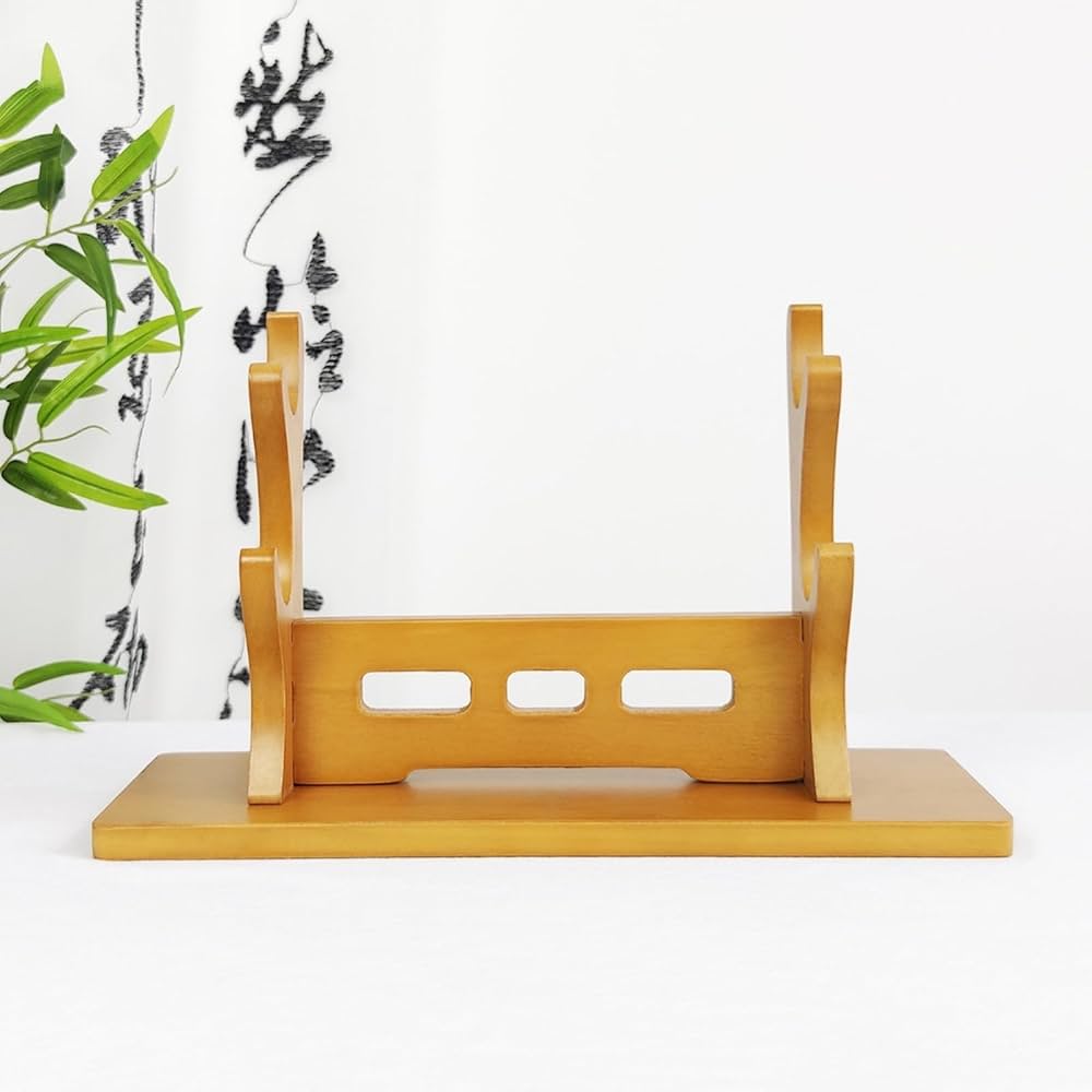 銀製刀型置物 木製スタンド付き 銀製刀型置物 木製スタンド付き