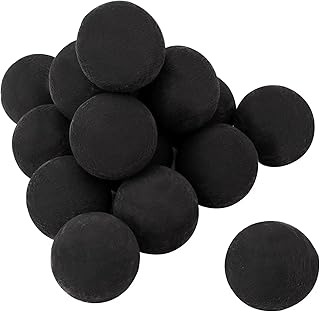 Skyflame Ceramic Fire Balls, Set of 15 Round Fire Stones Set for Indoor and Outdoor Fire Pits or Fireplaces Accessory, 3 Inch, Black