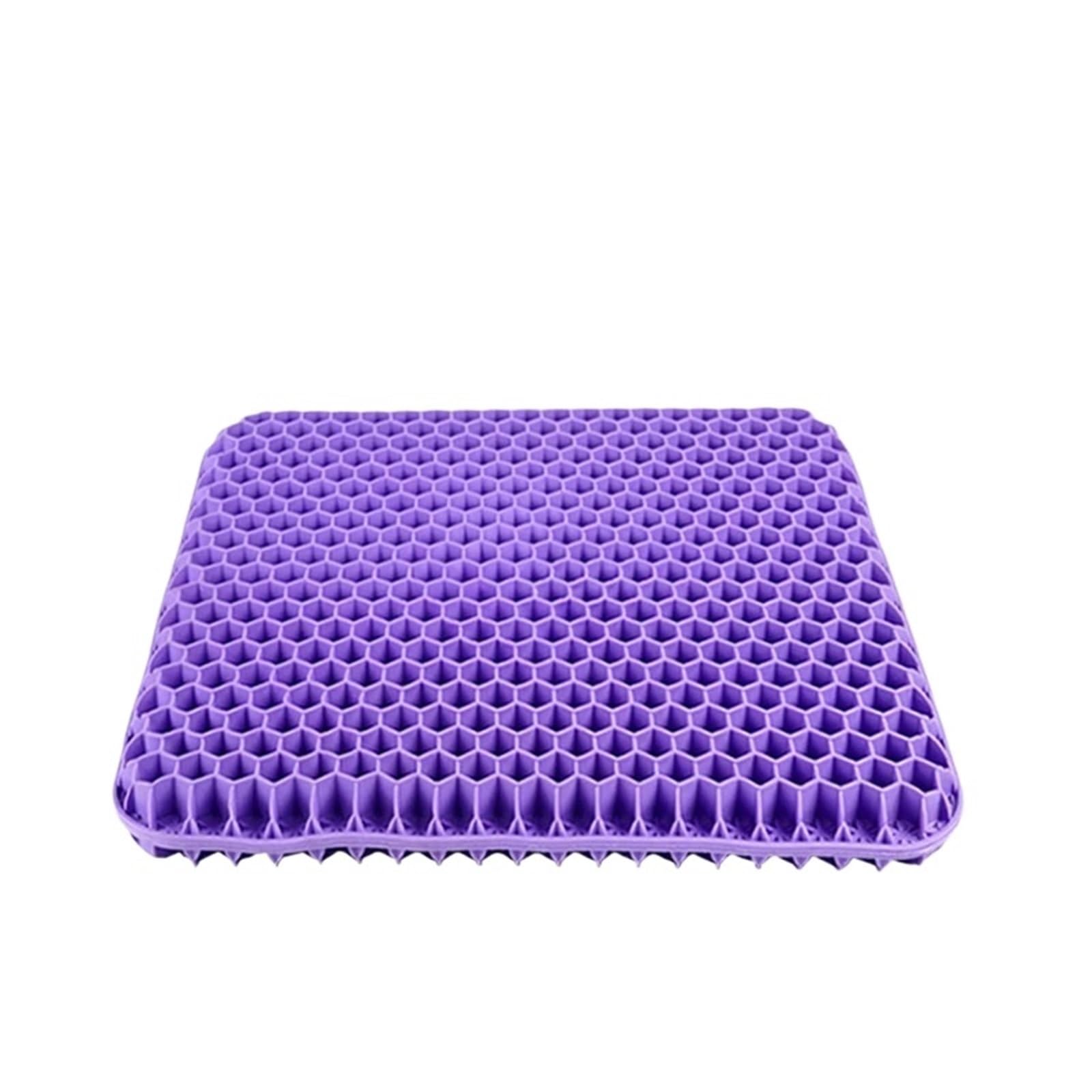 EGwvdgmb Gel Cooling Car Seat Cushion, Automotive Gel Car Seat Cushion Honeycomb Decompression Pad Purple