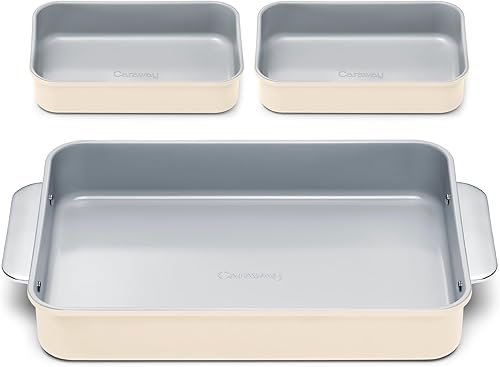 Miniatura 37 de Caraway Sartén Rectangular de Cerámica Antiadherente de 9"x13" - Revestimiento de Cerámica Naturalmente Deslizante - No Tóxico, Libre de PTFE y PFOA