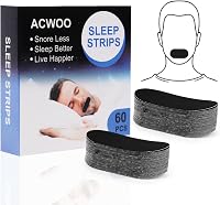 ACWOO Szájszalag Alváshoz, 60 db Horkolás Elleni Szájtapasz, Ovális Alvási Tapasz, Légzés Javító Szájragasztó 9