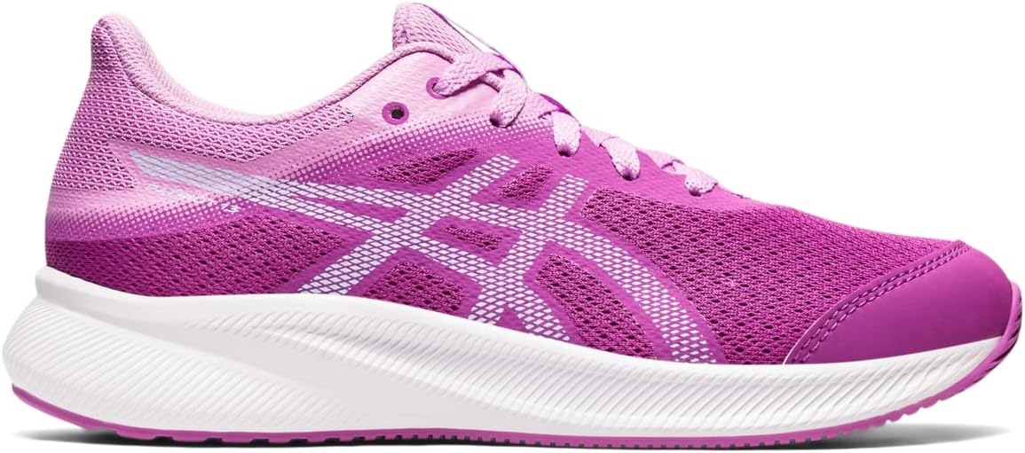 ASICS Girls Patriot 13 GS Knit Running Shoes Purple 6 Medium (B,M) Big