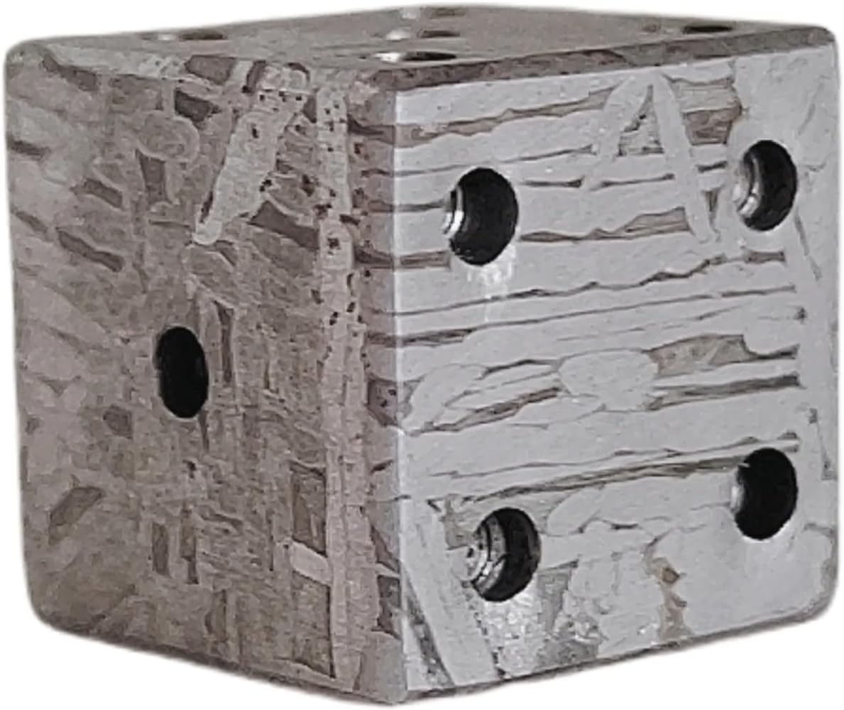 25.5g Muonionalusta Meteorite dice Natural Iron Meteorite dice Meteorite Slice Collection -LK127