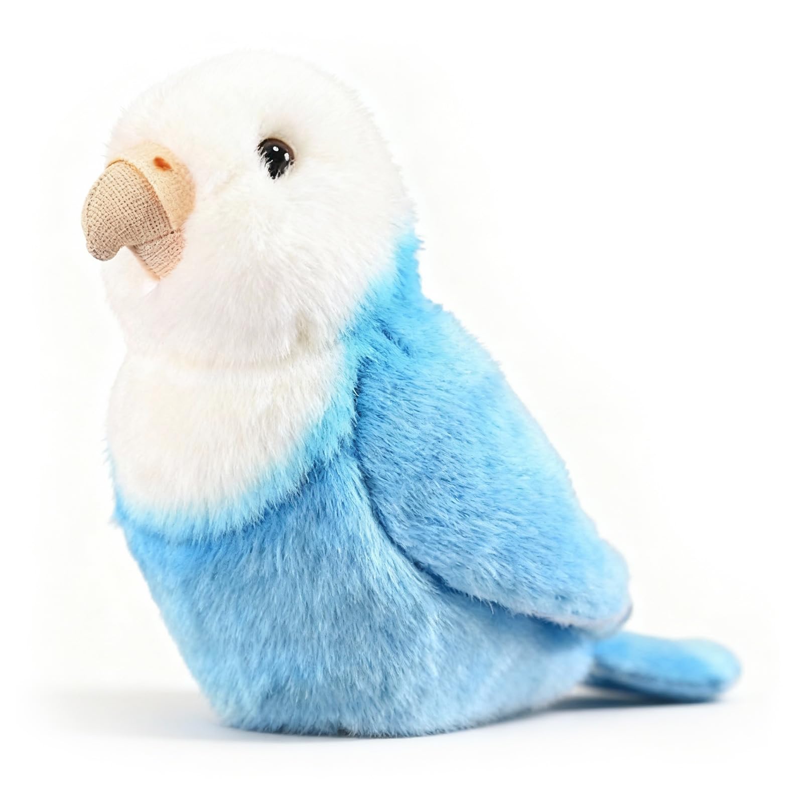 PuffPurrs Lifelike Blue Lovebird Plush Toy, Realistic Blue Color Stuffed Animal, Cute Chubby Lovebird Toy Keychain Gift, 15 Cm/6 In — image 1