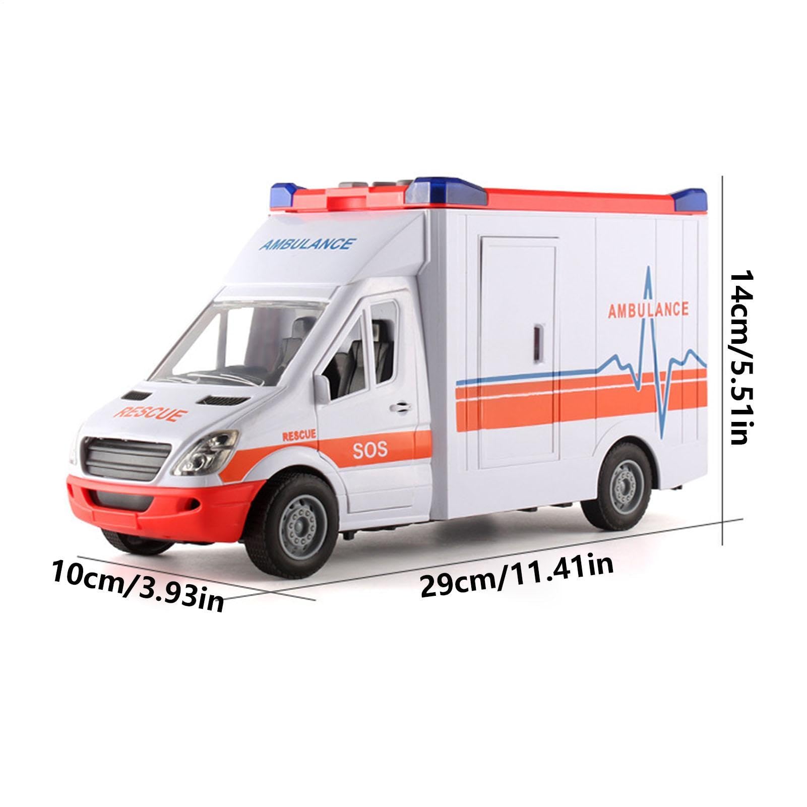 Auto Giocattolo 'ambulanza – Veicolo Di Salvataggio Con Effetti Luminosi E | Suono Della , Grandi Auto Di Lunga Durata | Giocare E Imparare Per Bambini Set Di D