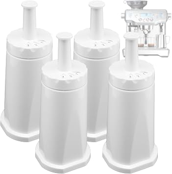4 PCS Replacement Water Filter for Breville Espresso Machine Barista Touch Bes880, BES881, Barista Pro BES878, Oracle Touch BES990, Oracle BES980, Dual Boiler BES920 Bambino ClaroSwiss Sage