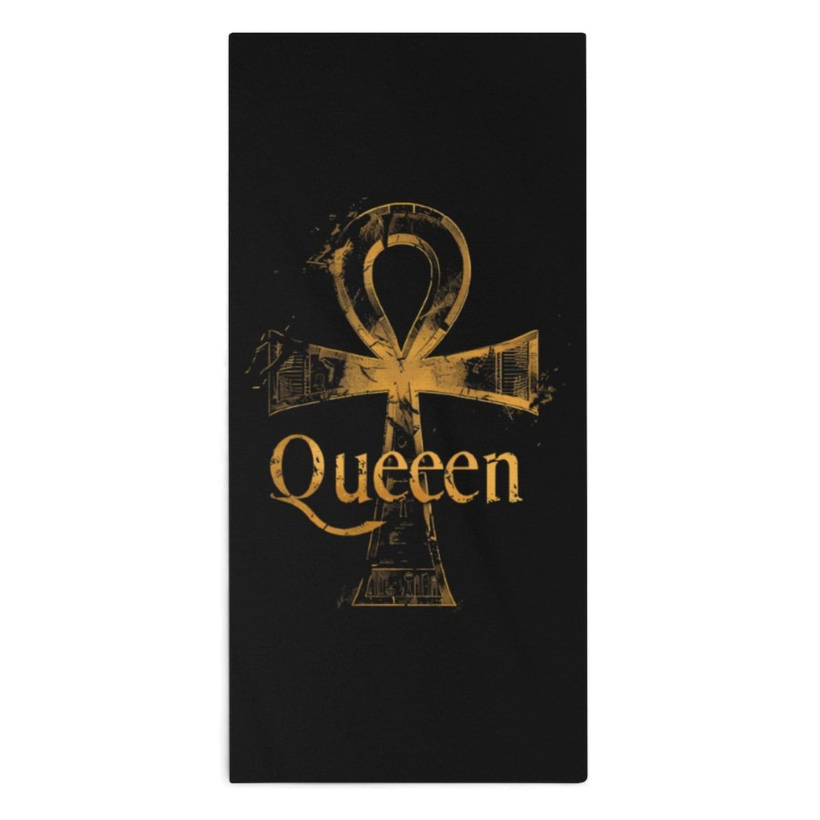 TXFBTRFSA Gold Queen Egyptian Ankh Symbol Hand Towels for Adult Face Towel Bath Beach Swim Accessories