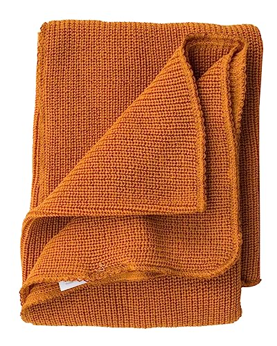 Lilano, Manta gruesa para bebé, 100% lana (kbT), 90 x 85 cm (curry)