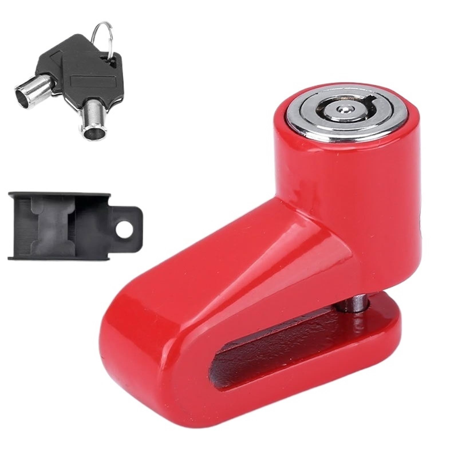 Motorcycle Handlebar Lock 1set Mountain Bike Disc Brake Lock Aluminum Alloy Anti-Theft Security Device Motorbike Lock Security(Red)