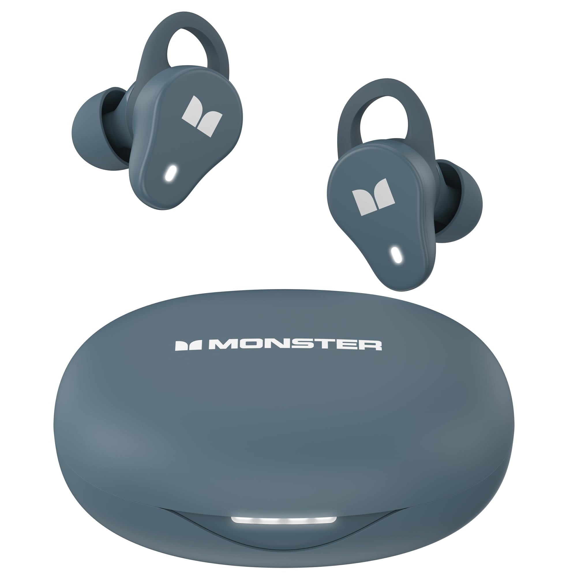 Monster N-Lite 210 Wireless Earbuds, Bluetooth 5.4 in Ear Stereo Headphones, Built-in Mic for Crystal Clear Call, 32H Playtime, Comfortable Fit, USB-C Fast Charging, Waterproof Earphones for Sports
