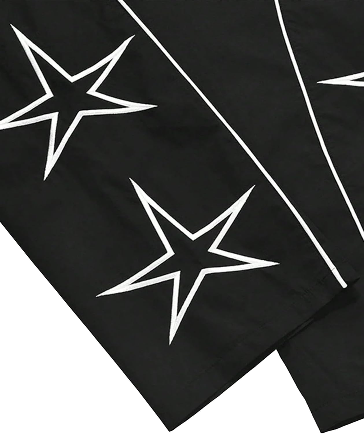 SOFIA'S CHOICE Men's Baggy Pants Wide Leg Striped Star Casual Y2k Pant with Pocket Streetwear - Image 5