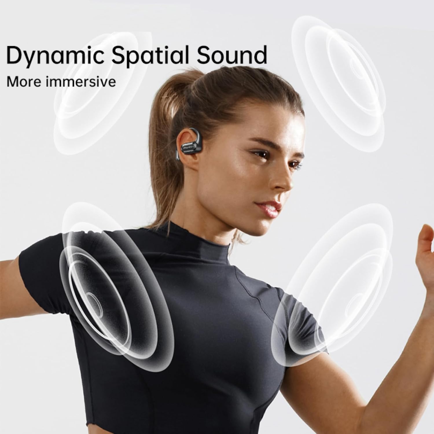 AWEI T93 Wireless Over Ear Earbuds Bluetooth Headphones 42hrs Play Back Sport Earphones IPX6 Waterproof Over-Ear Buds with Earhooks Built-in Mic Headset for Workout Suitable for TV,Mobile Purple