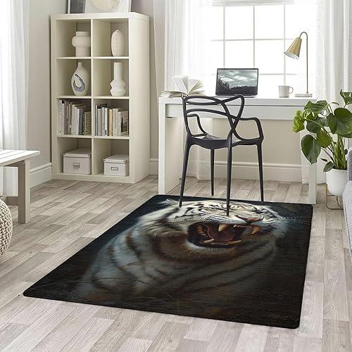 Miniatura 10 de Alfombra de tigre personalizada  Alfombra de tigre, flores y mariposas, alfombra de tigre, alfombra de tigre, alfombra con estampado de tigre,