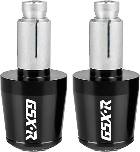 Miniatura 3 de 78 pulgadas 0.866 in extremo manillar de motocicleta aluminio manillar puños Cap Gear Balanced Plug para Suzuki GSXR 600 750 1000 1300 (negro)