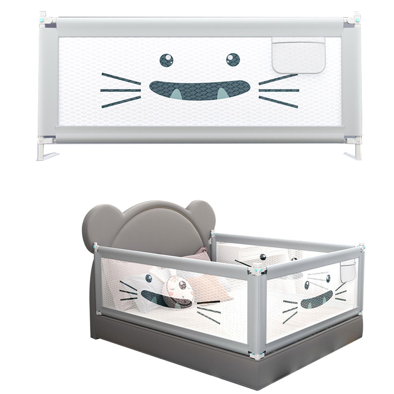 Barandillas para Camas para Niños Pequeños, Barandillas para Camas para Niños Pequeños, Protectores para Barandillas para Cuna para Bebés, Barandillas y Protectores para Barandillas para CAM