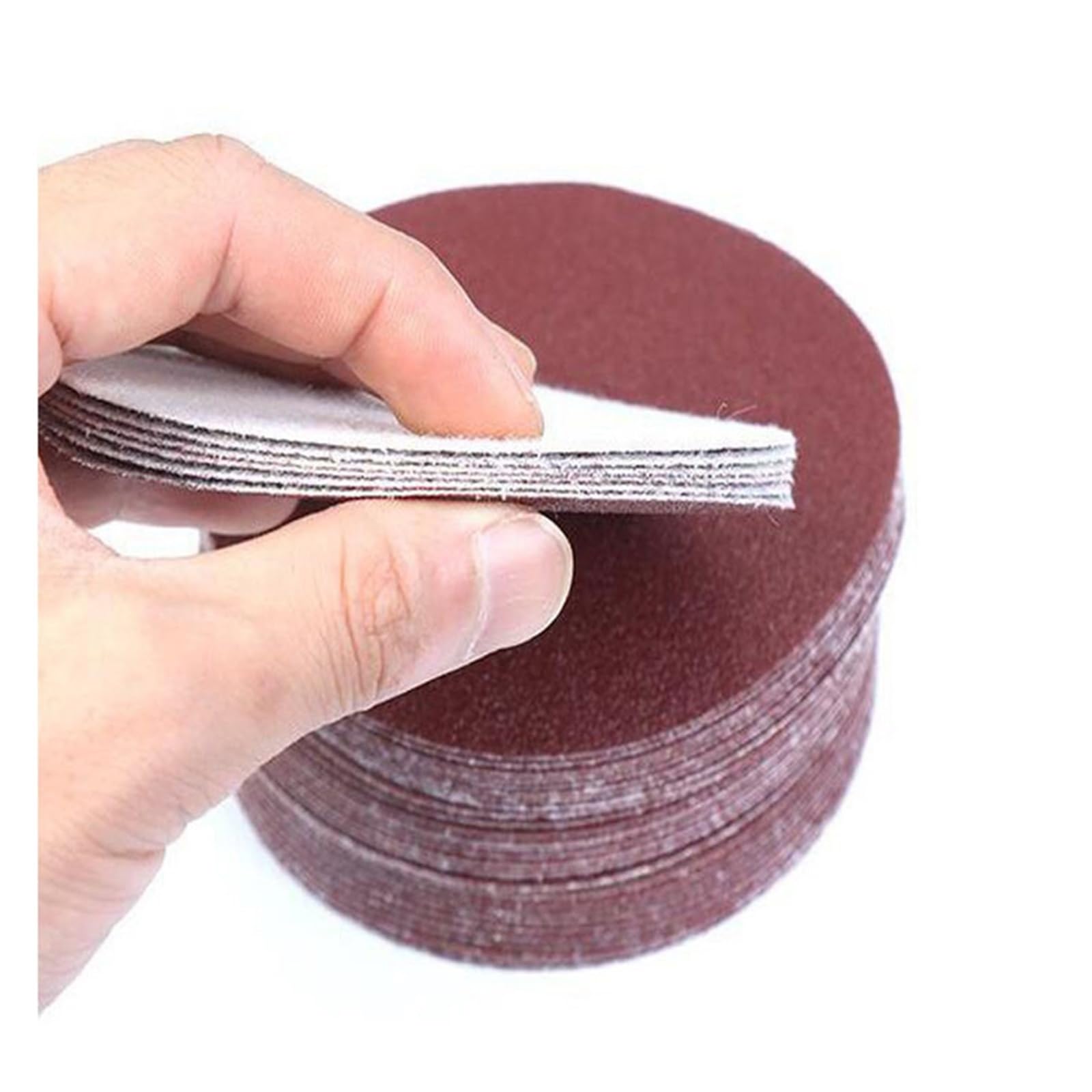 Nass- und Trockenschleifpapierscheiben, 20 Stück, 1/2/3/4/5 Zoll, Aluminiumoxid, Klettverschluss, Körnung 602000, für Drehwerkzeug, Schleifmittel, Polieren, perfekt für Heimwerker und professionelle