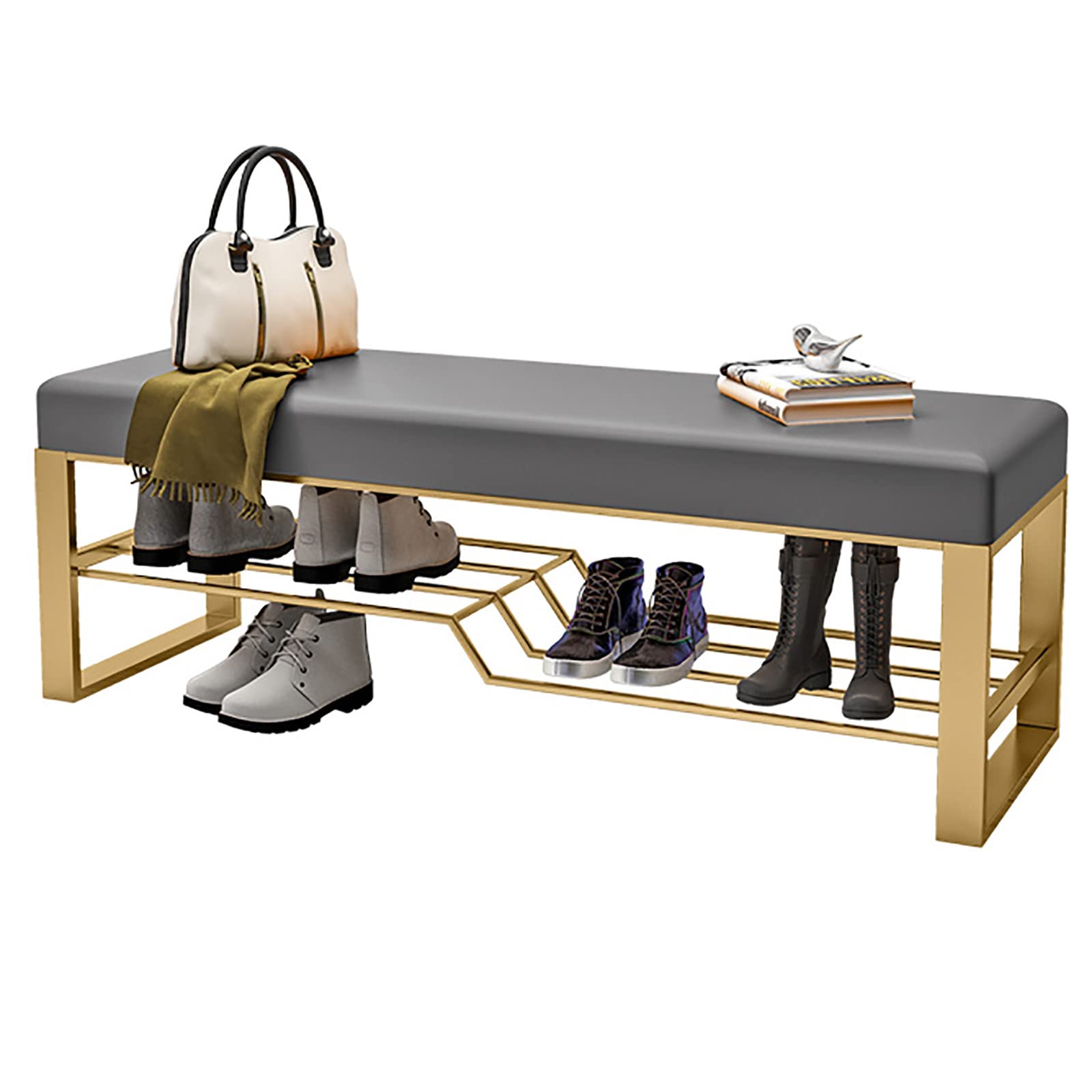 Banc de rangement de luxe pour chaussures ottoman rembourré