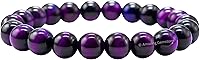 Vista 789 de Amazing Gemstone Pulsera de cristal para mujeres y hombres, pulsera de cristal curativo de protección, pulsera elástica con cuentas de piedras
