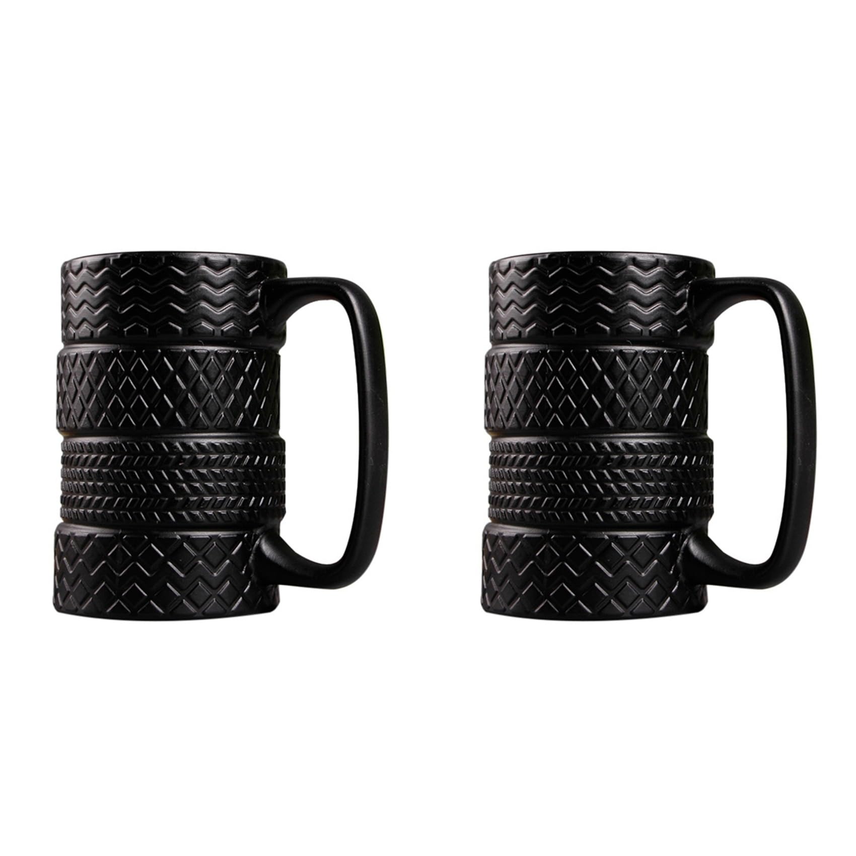 Aundhegrtt 2X Funny Ceramic Tire Mugs 500ML Capacity Coffee Mug Breakfast Cereal Milk Tea Water Cup Tire Cup Mug