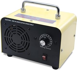Commercial Ozone Generator 10,000 mg/h, Multipurpose Ozone Machine Odor Removal for Car Smoke, Timing Function & Carry Handle, Industrial O3 Air Purifier for Home Room, Basement (Yellow)