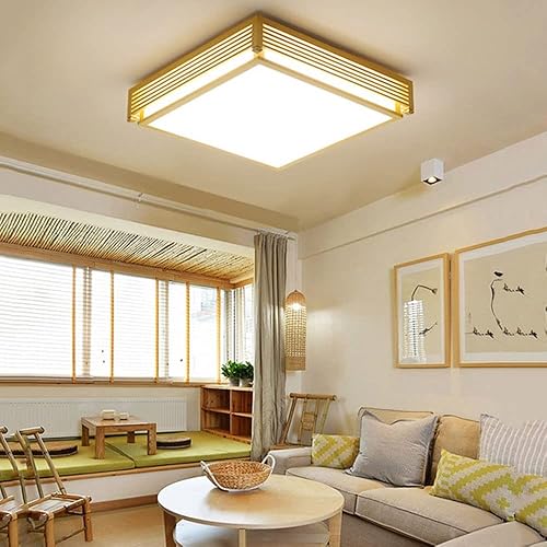 Lámpara de techo LED cuadrada simple de montaje empotrado para interiores lámpara de techo de atenuación de tres colores creativa individual y