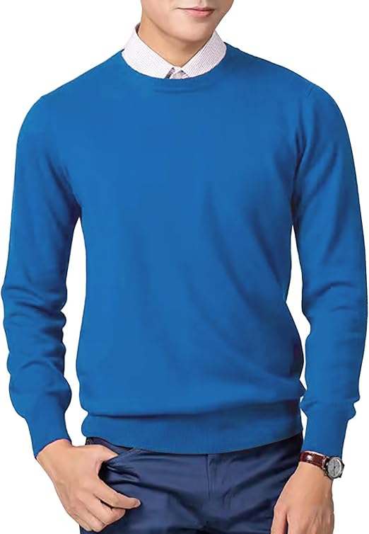 Herren Strickpullover Slim Fit - Leichter Rundhals Pulli Für Herbst & Winter
