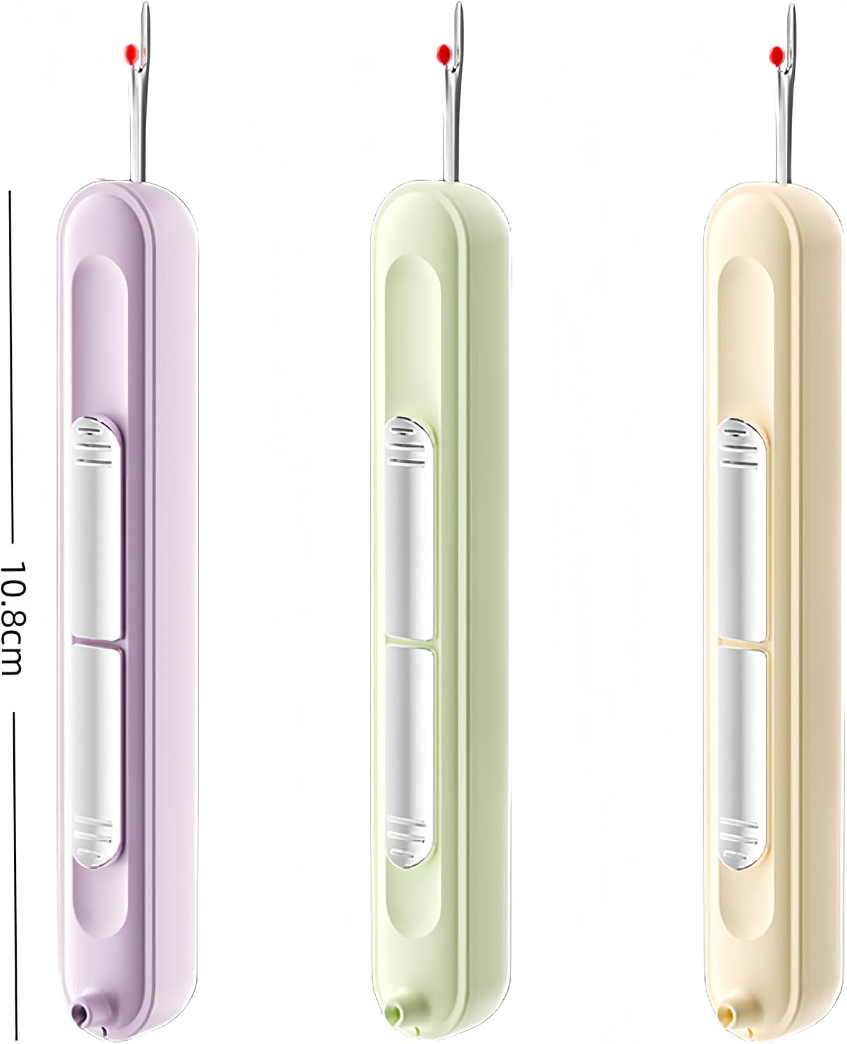 Bepisof 3Pack 2 in 1 Needle Threader Seam Ripper, Automatic Needle Threader Needle Clipper, Quick Loop Sewing Tool for Hand Sewing Quilting Supplies