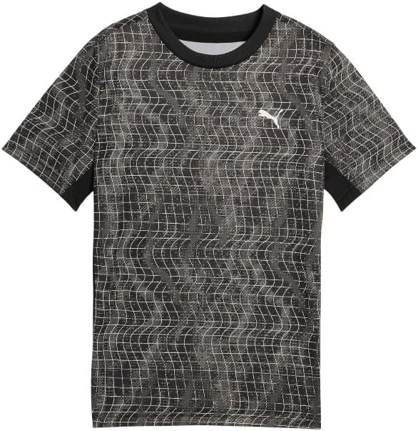 PUMA Kids Boys Train All Day Essentials Graphic Crew Neck Short Sleeve Casual Tops Casual - Black