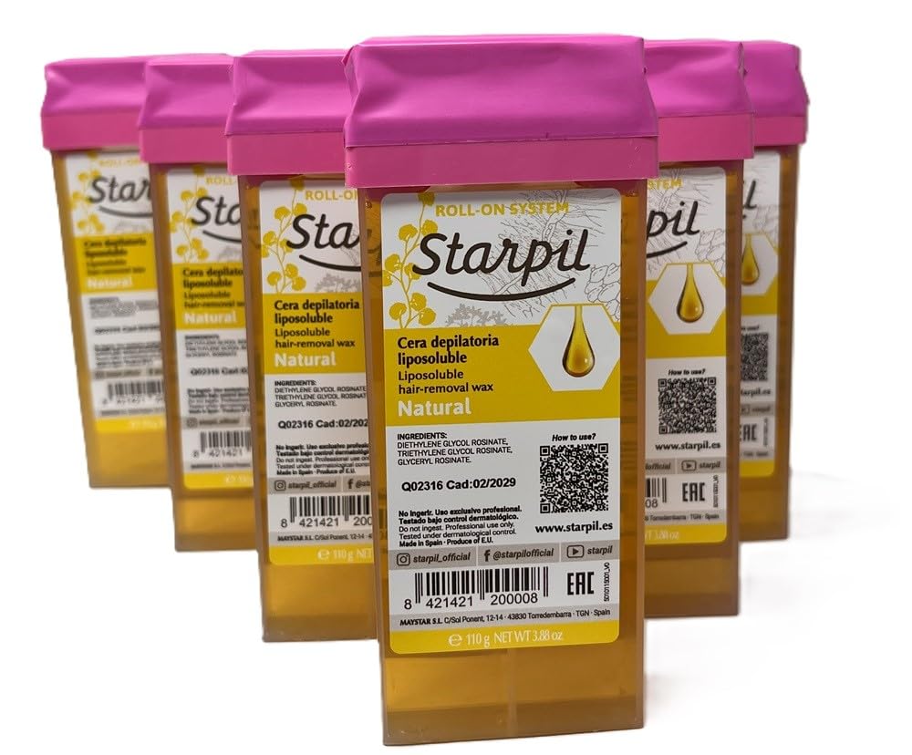Natural Honey Roll on wax cartridges by Starpil 110g / 3.7oz by Starpil